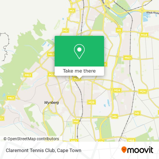 Claremont Tennis Club map