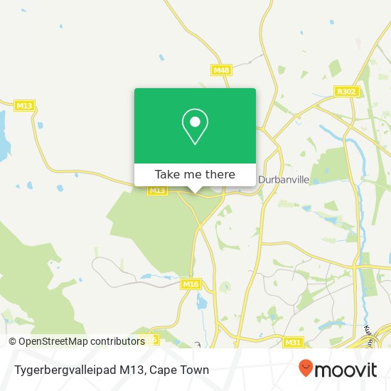 Tygerbergvalleipad M13 map