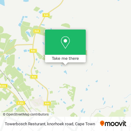 Towerbosch Resturant, knorhoek road map