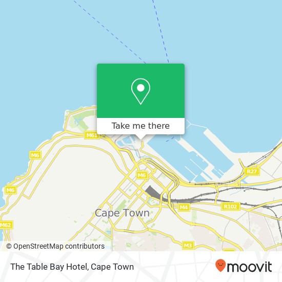 The Table Bay Hotel map