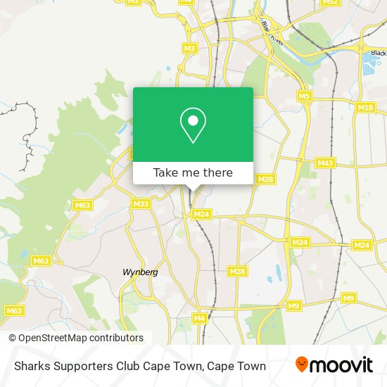 Sharks Supporters Club Cape Town map