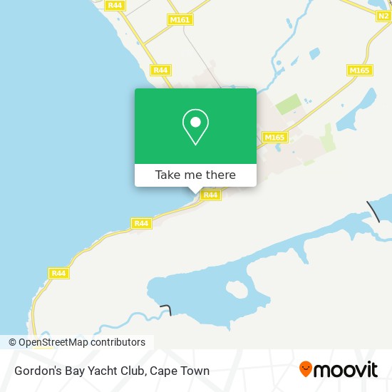 Gordon's Bay Yacht Club map