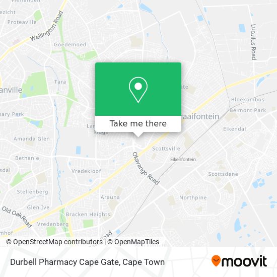Durbell Pharmacy Cape Gate map