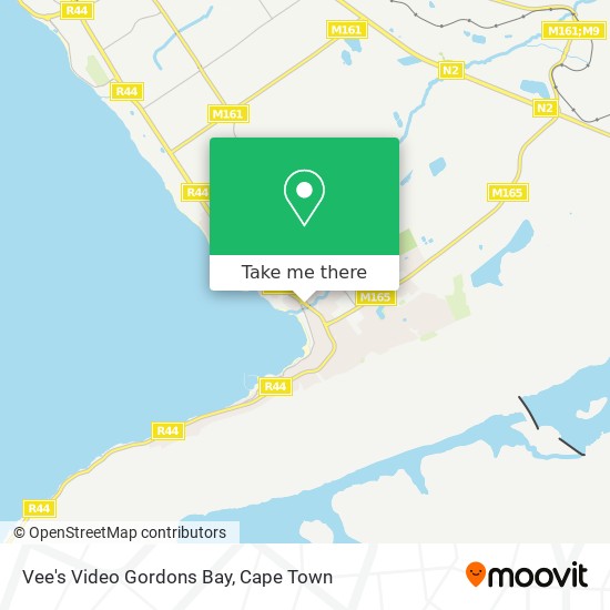 Vee's Video Gordons Bay map