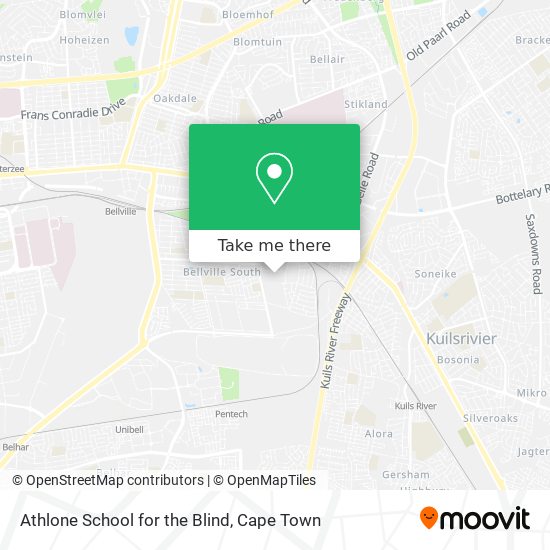 Athlone School for the Blind map