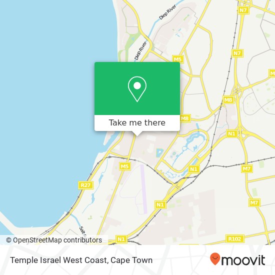 Temple Israel West Coast map