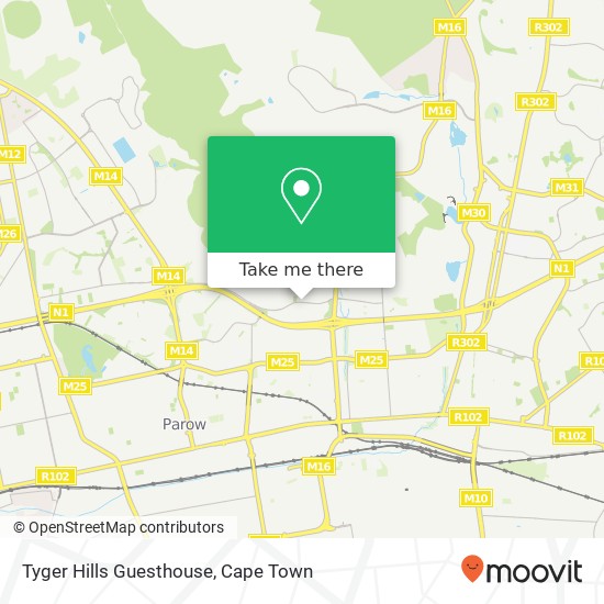 Tyger Hills Guesthouse map