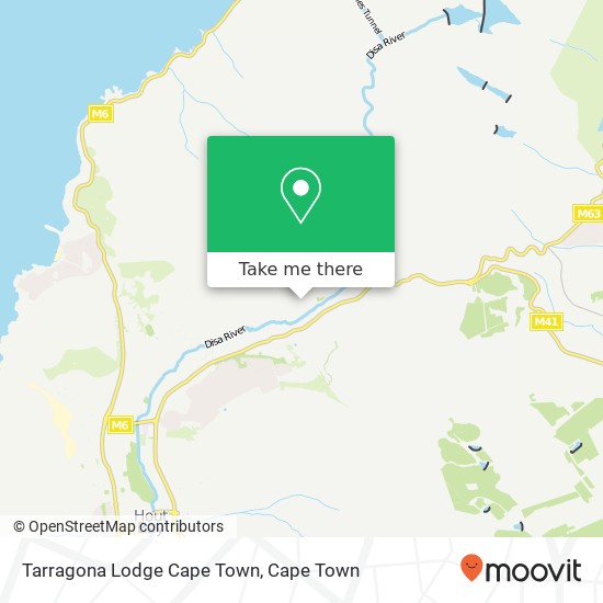 Tarragona Lodge Cape Town map