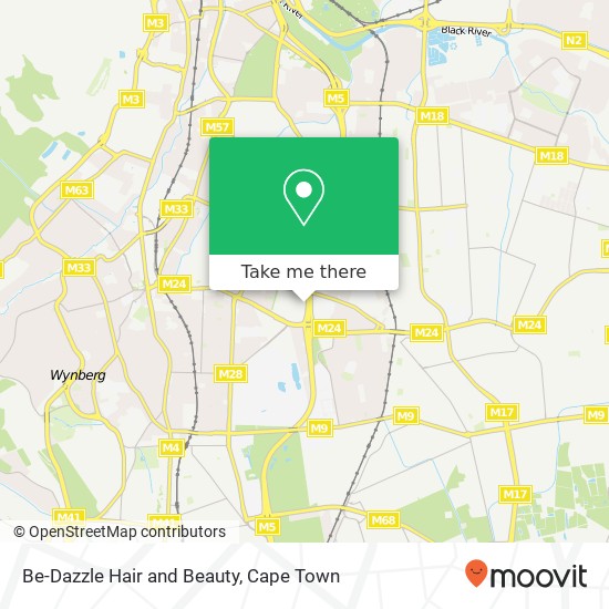 Be-Dazzle Hair and Beauty map