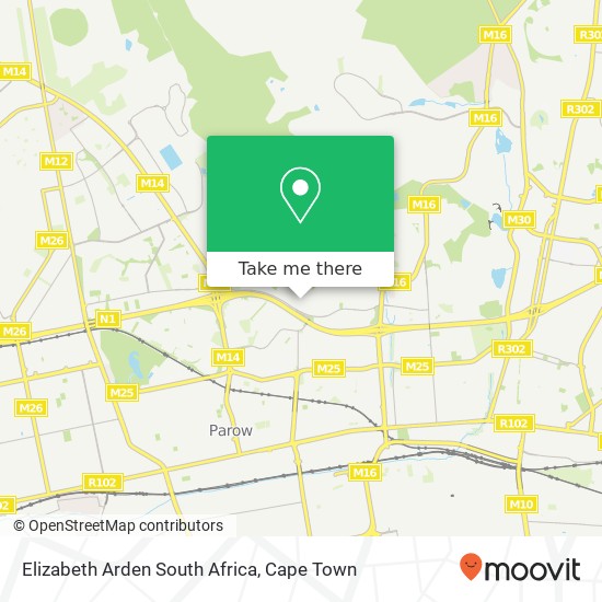 Elizabeth Arden South Africa map