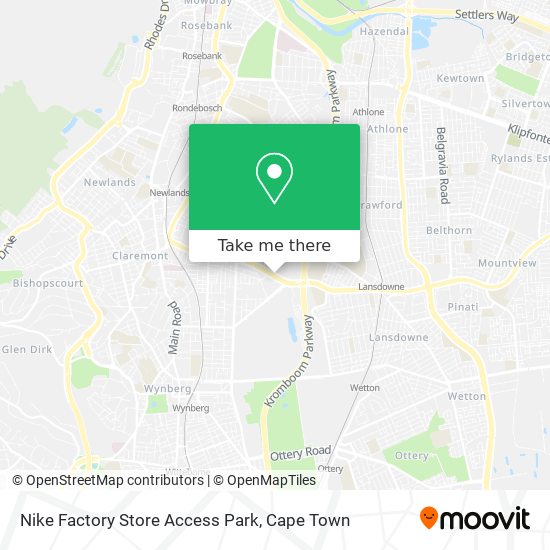 Nike Factory Store Access Park map