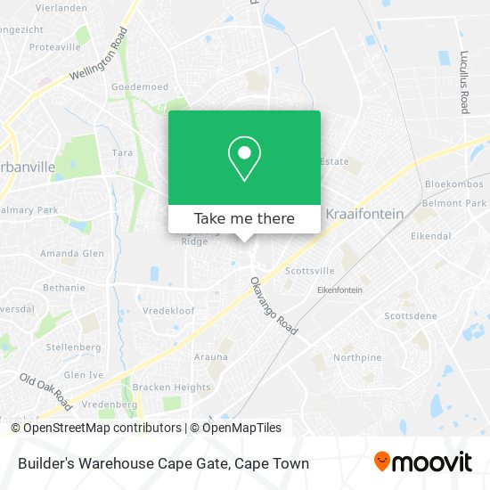 Builder's Warehouse Cape Gate map