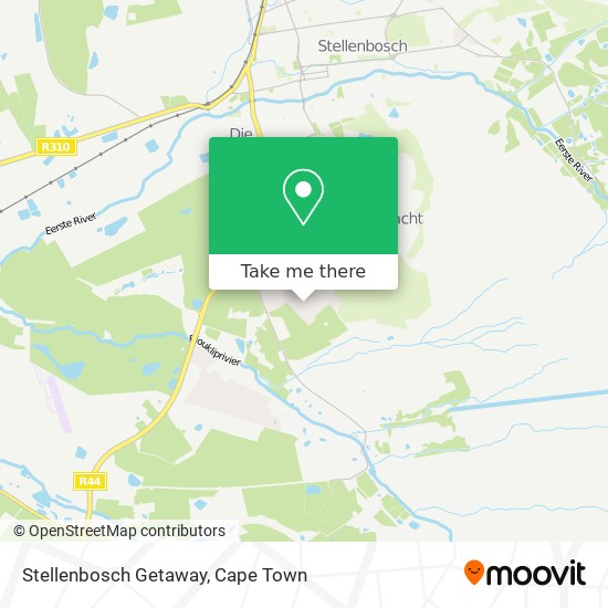 Stellenbosch Getaway map