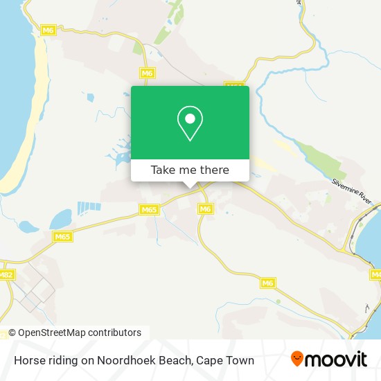 Horse riding on Noordhoek Beach map