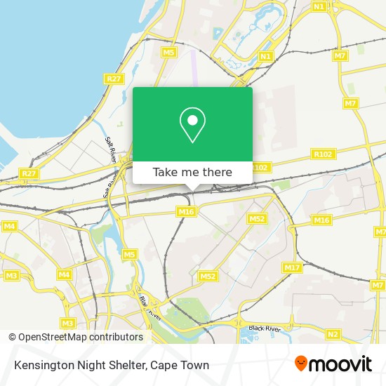 Kensington Night Shelter map