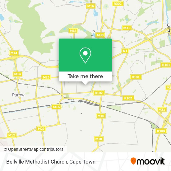 Bellville Methodist Church map