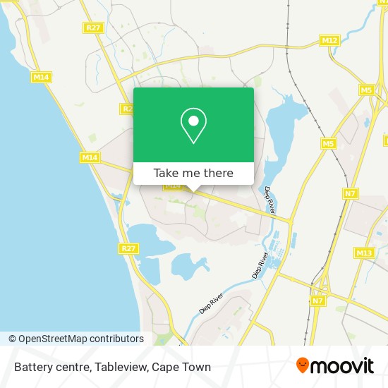 Battery centre, Tableview map