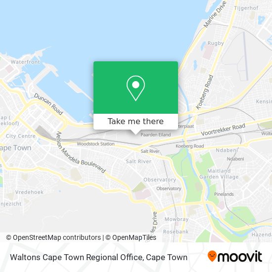 Waltons Cape Town Regional Office map