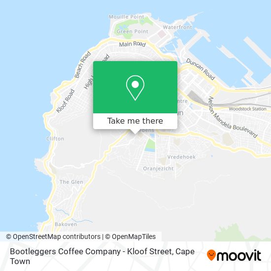 Bootleggers Coffee Company - Kloof Street map
