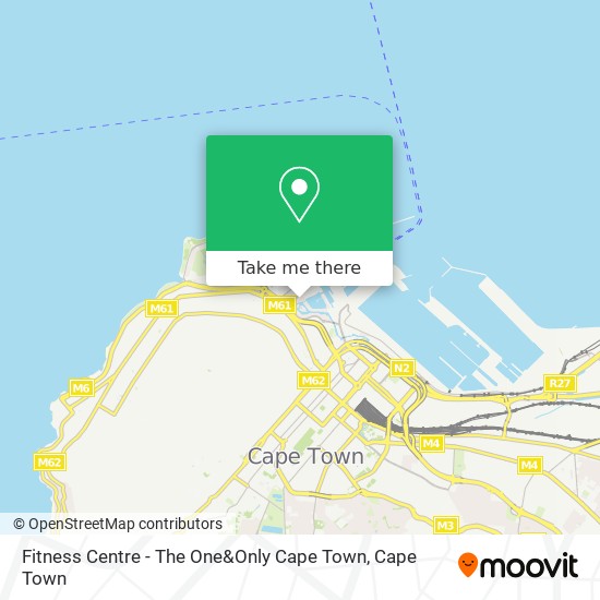 Fitness Centre - The One&Only Cape Town map