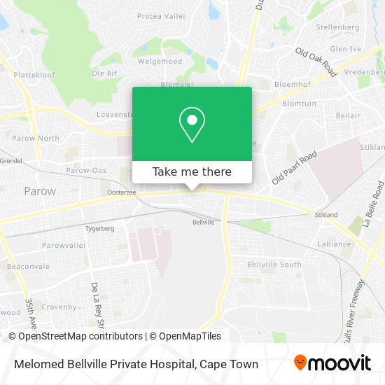 Melomed Bellville Private Hospital map