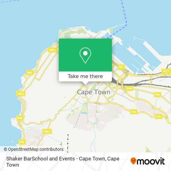 Shaker BarSchool and Events - Cape Town map