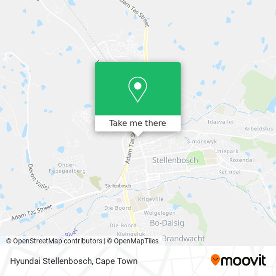 Hyundai Stellenbosch map