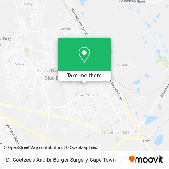 Dr Coetzee's And Dr Burger Surgery map