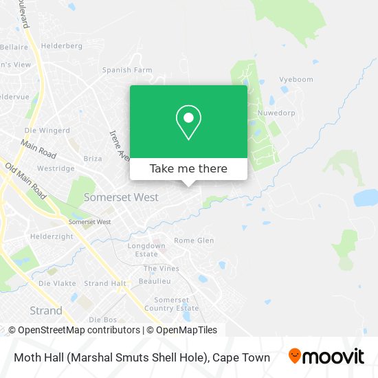 Moth Hall (Marshal Smuts Shell Hole) map