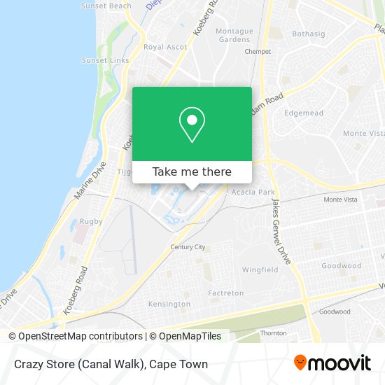 Crazy Store (Canal Walk) map