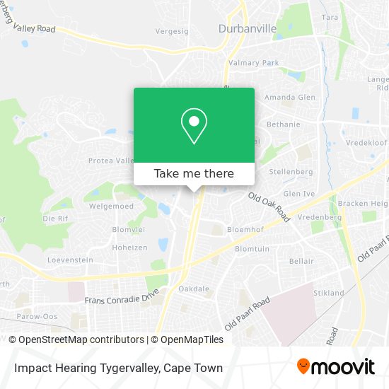Impact Hearing Tygervalley map
