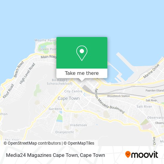 Media24 Magazines Cape Town map