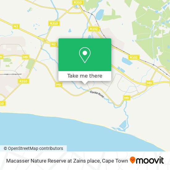 Macasser Nature Reserve at Zains place map