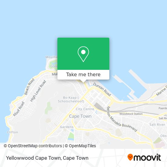 Yellowwood Cape Town map