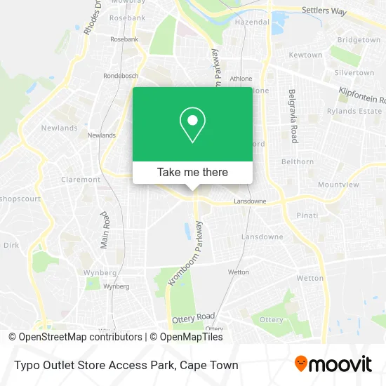 Typo Outlet Store Access Park map