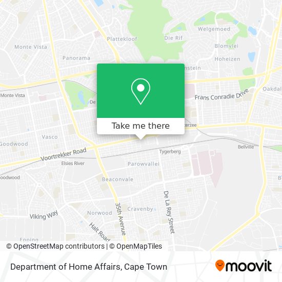 Department of Home Affairs map