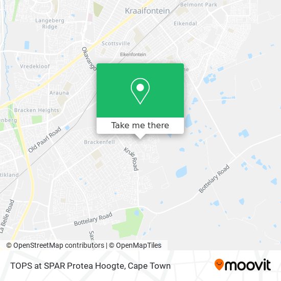 TOPS at SPAR Protea Hoogte map