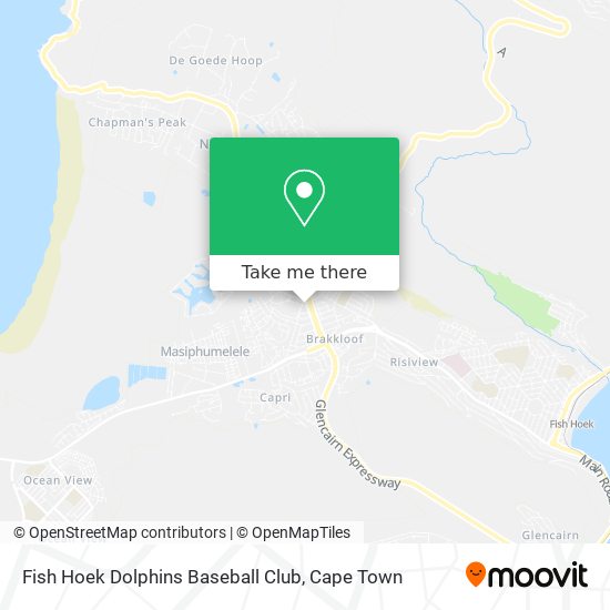 Fish Hoek Dolphins Baseball Club map