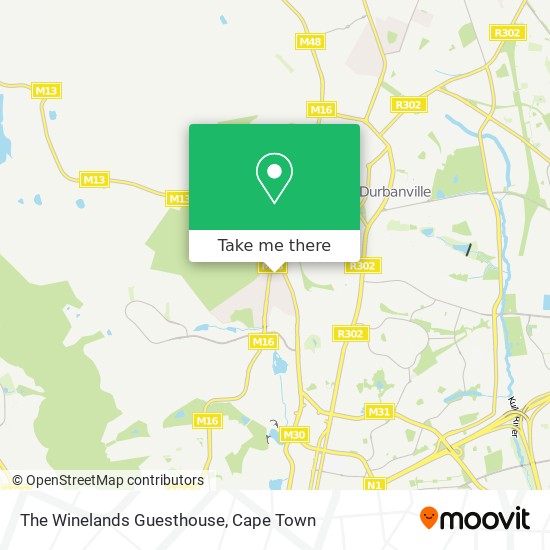 The Winelands Guesthouse map