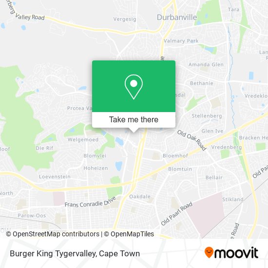 Burger King Tygervalley map