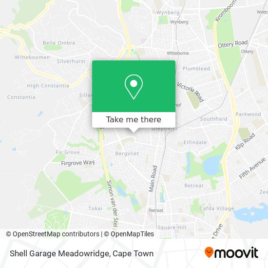 Shell Garage Meadowridge map