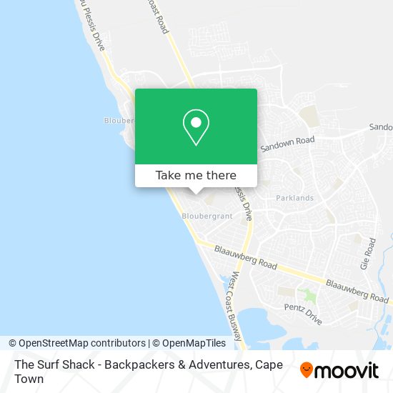 The Surf Shack - Backpackers & Adventures map