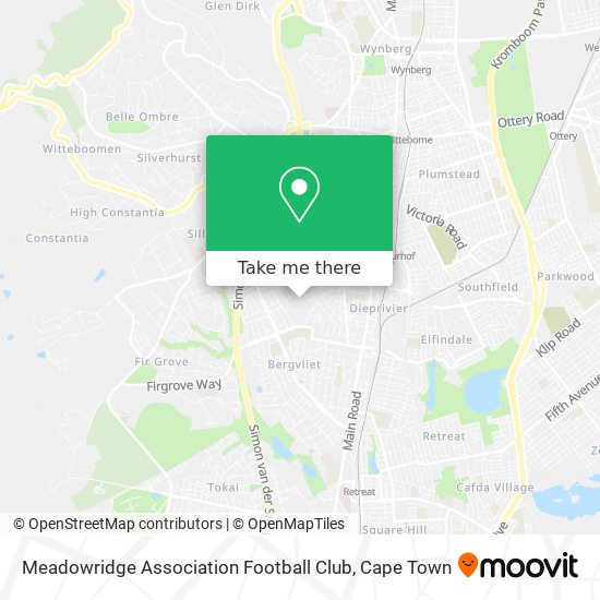 Meadowridge Association Football Club map