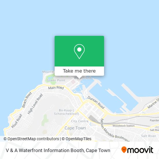 V & A Waterfront Information Booth map