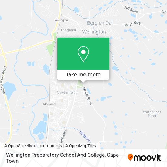 Wellington Preparatory School And College map
