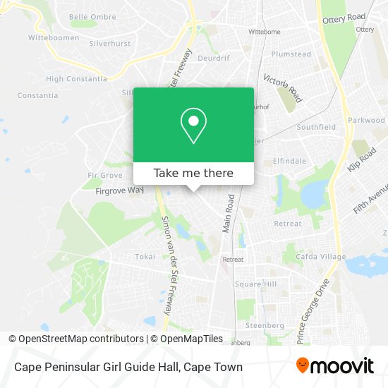 Cape Peninsular Girl Guide Hall map