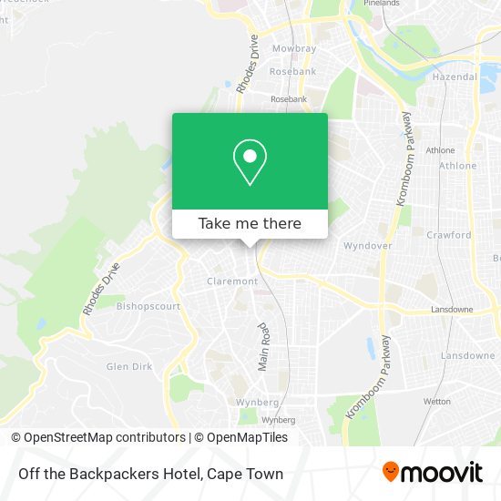 Off the Backpackers Hotel map