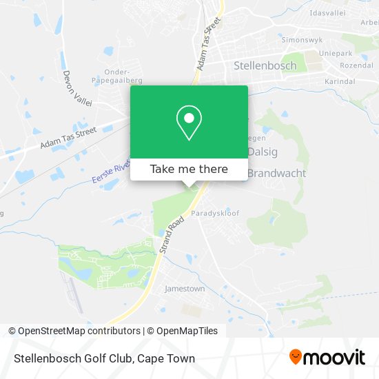 Stellenbosch Golf Club map
