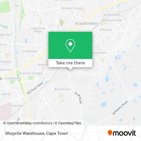 Shoprite Warehouse map