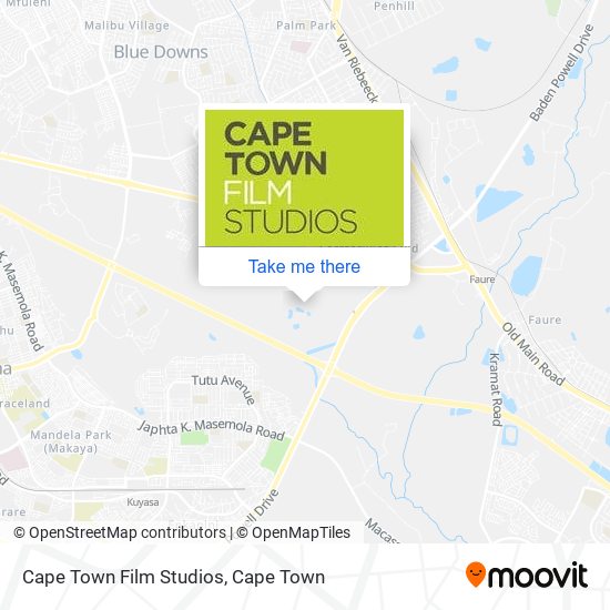 Cape Town Film Studios map